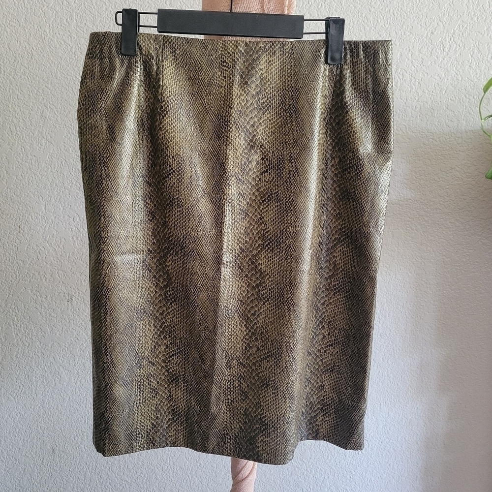 BA BI LONG Snake Print Skirt